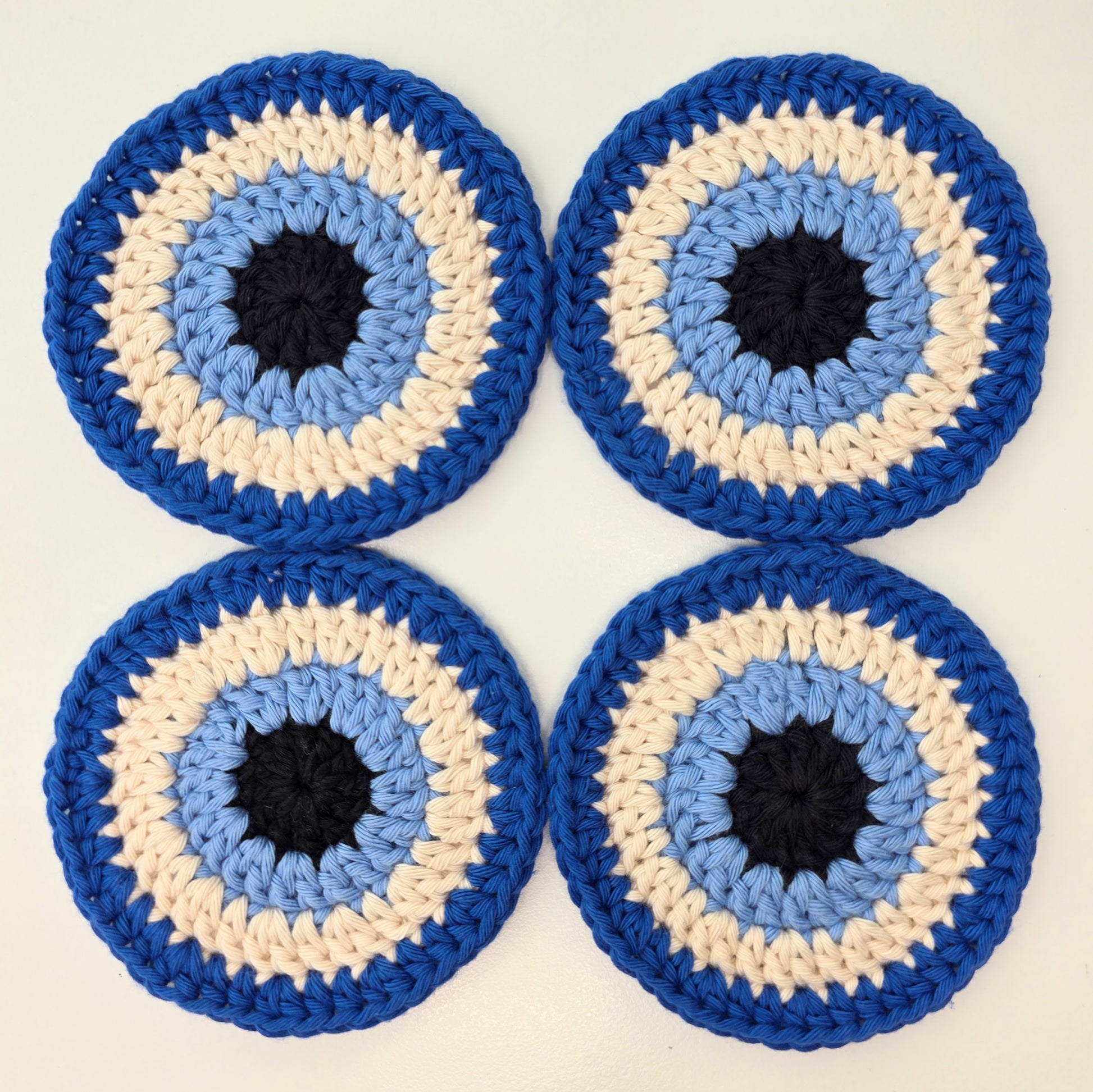Evil eye coasters - Blue