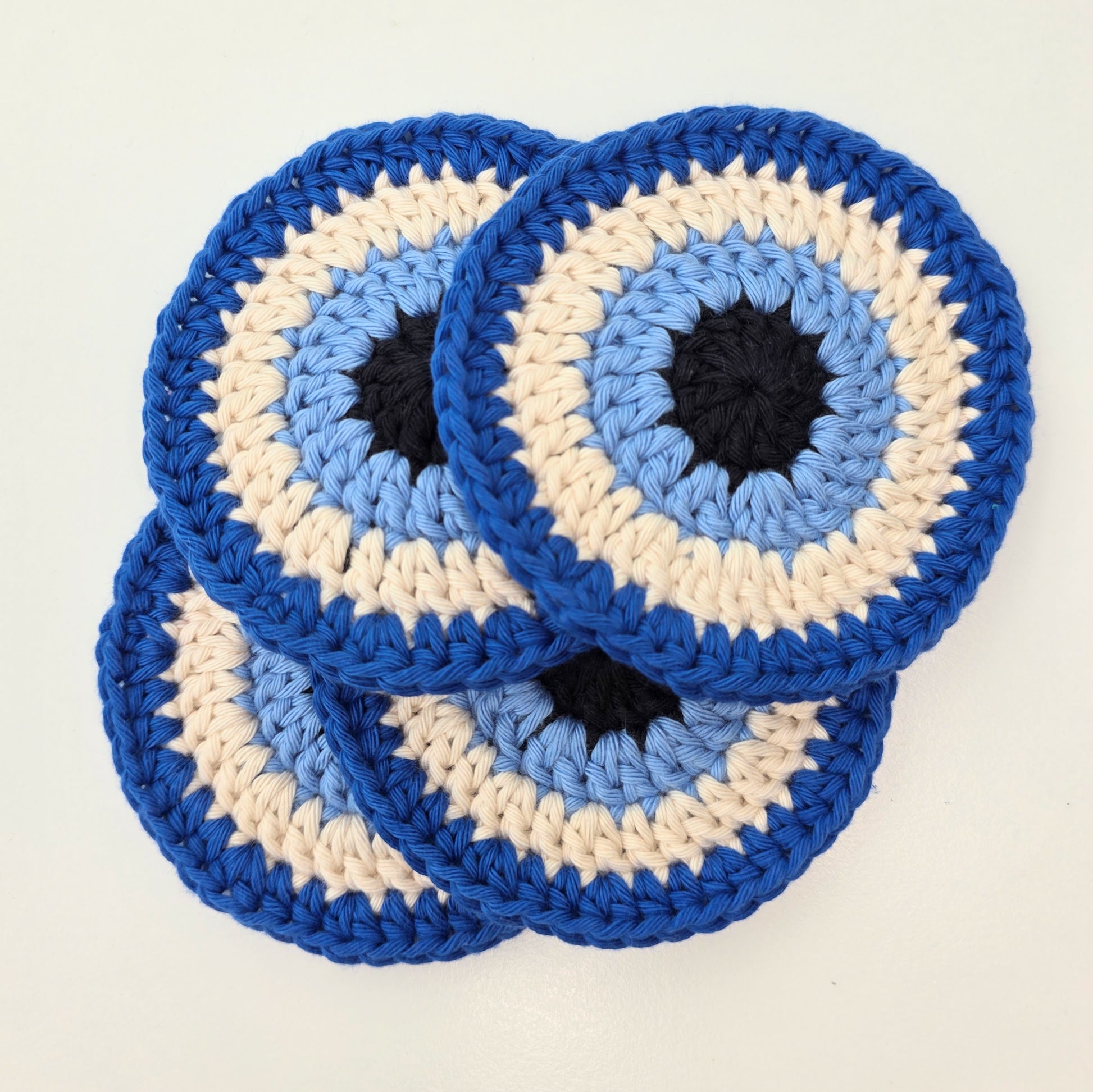 Evil eye coasters - Blue